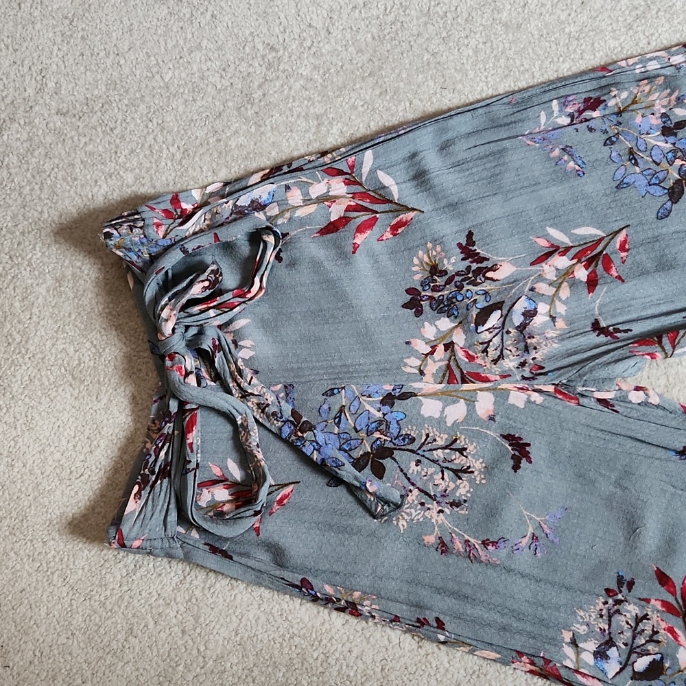 Floral Summer Pants w/ Slits